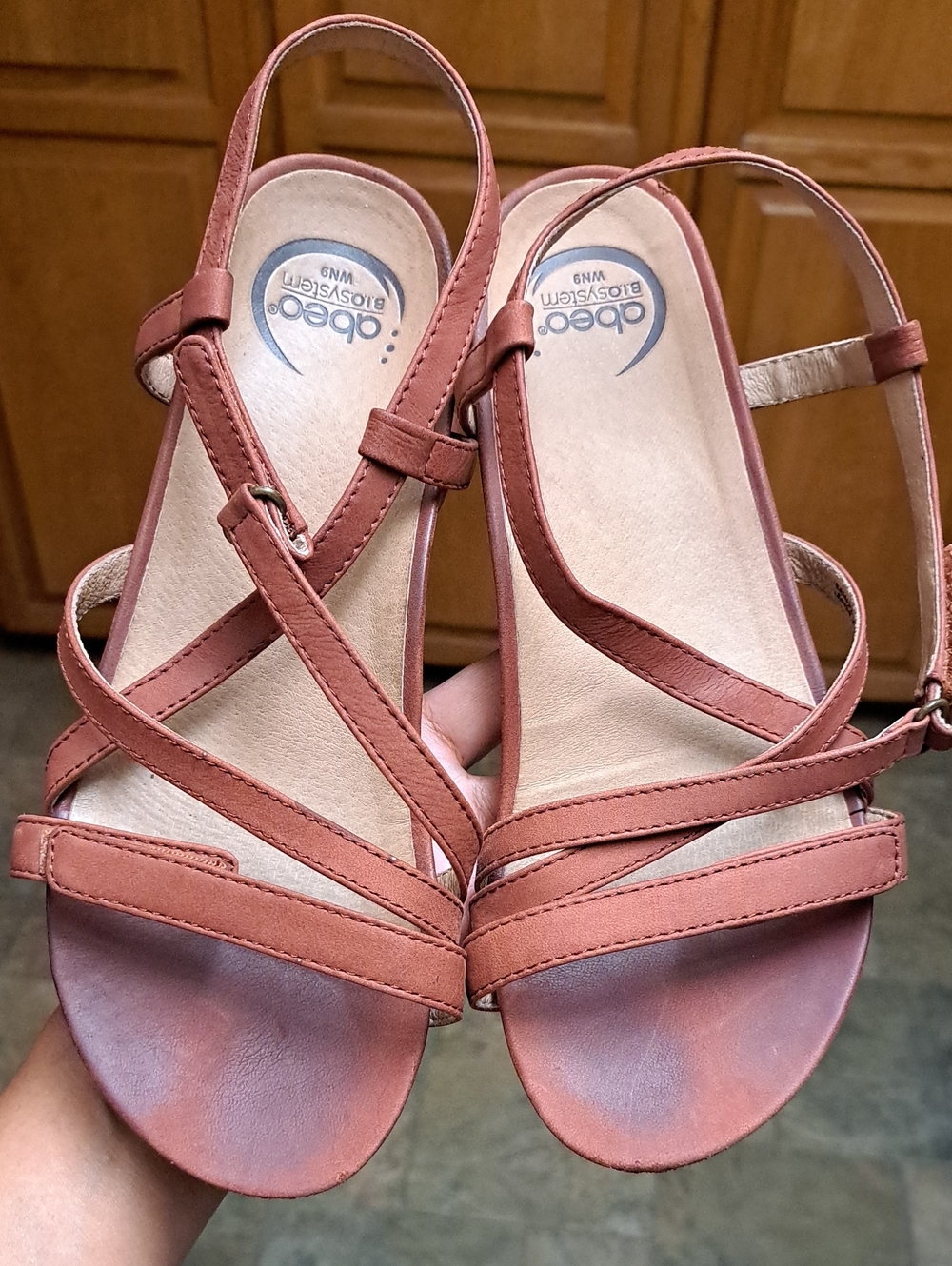 ABEO Samantha B.I.O.system Leather Orthotic Sandals Brown Women’s 9N